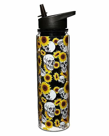 Deals 🌟 Sunflower Skull Water Bottle - 18 oz. 😍 2 Deals 🌟 Sunflower Skull Water Bottle - 18 oz. 😍 - Image 2