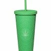 Flash Sale 🎁 Green Weed Leaf Textured Cup with Straw - 24 oz. 😍