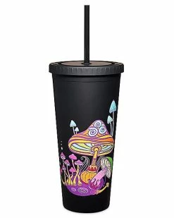 Deals 🔥 Mushroom Cup with Straw - 24 oz. 👏