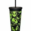 Coupon 💯 Alien Face Cup with Straw - 24 oz. 💯