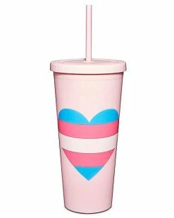 Promo ❤️ Transgender Pride Cup with Straw - 24 oz. 😍