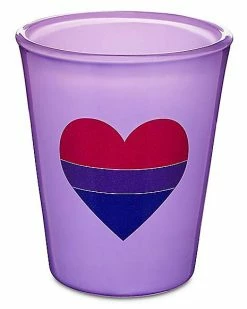 Deals 🛒 Bisexual Heart Shot Glass - 2 oz. ✔️