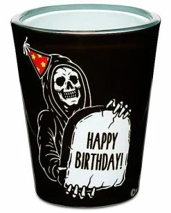 Buy 🥰 Grim Reaper Happy 🥳 Birthday Shot Glass - 2 oz. 💯