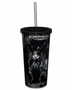 Wholesale 👏 Light and Ryuk Cup with Straw 20 oz. - Death Note 👍