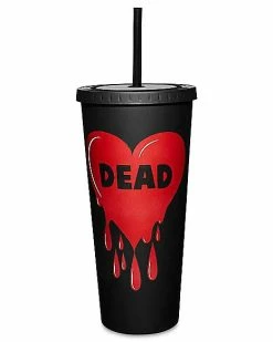Wholesale 🎁 Dead Drip Heart Cup with Straw - 20 oz. 🥰