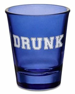 New 🔔 Drunk College Font Shot Glass - 2 oz. 👍
