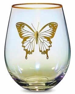 Buy 👍 Butterfly Stemless Wine Glass 🤩