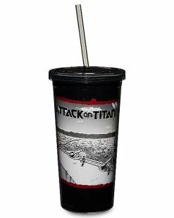 Discount 🎉 Attack on Titan Colossal Cup with Straw - 20 oz. 💯