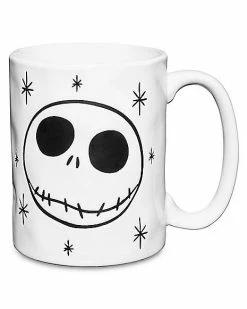 Budget 🎁 Jack Skellington Face Coffee Mug 15 oz. - The Nightmare Before ❄ Christmas 😉