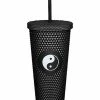 New ❤️ Textured Yin Yang Cup with Straw - 24 oz. 🔥
